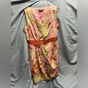 BCBGMaxAzria Pink and Orange Floral Mini Dress